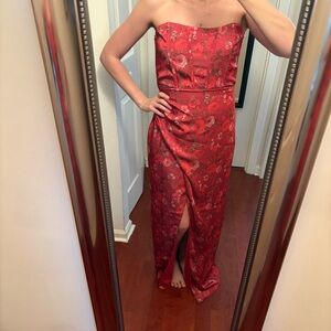 Altar'd State Red Strapless Dress